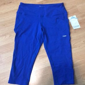 Blue workout capris